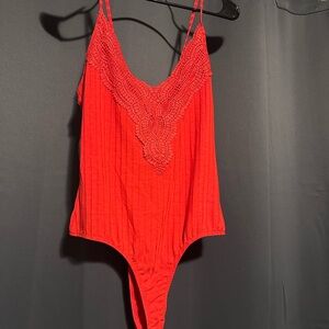 Red Lace Bodysuit